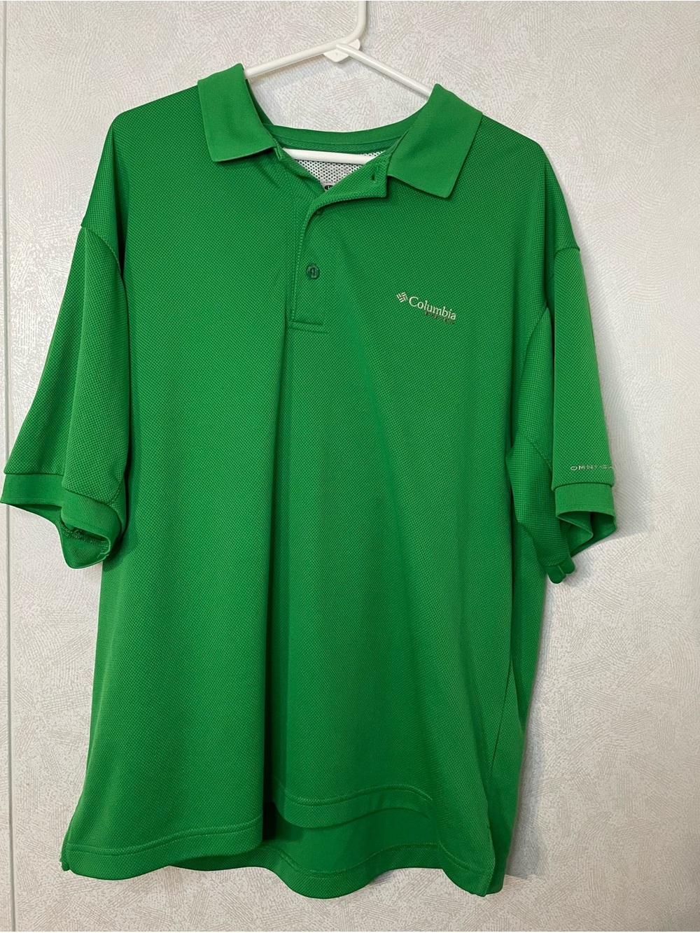 Columbia Men's Bright Green Short-Sleeve Polo